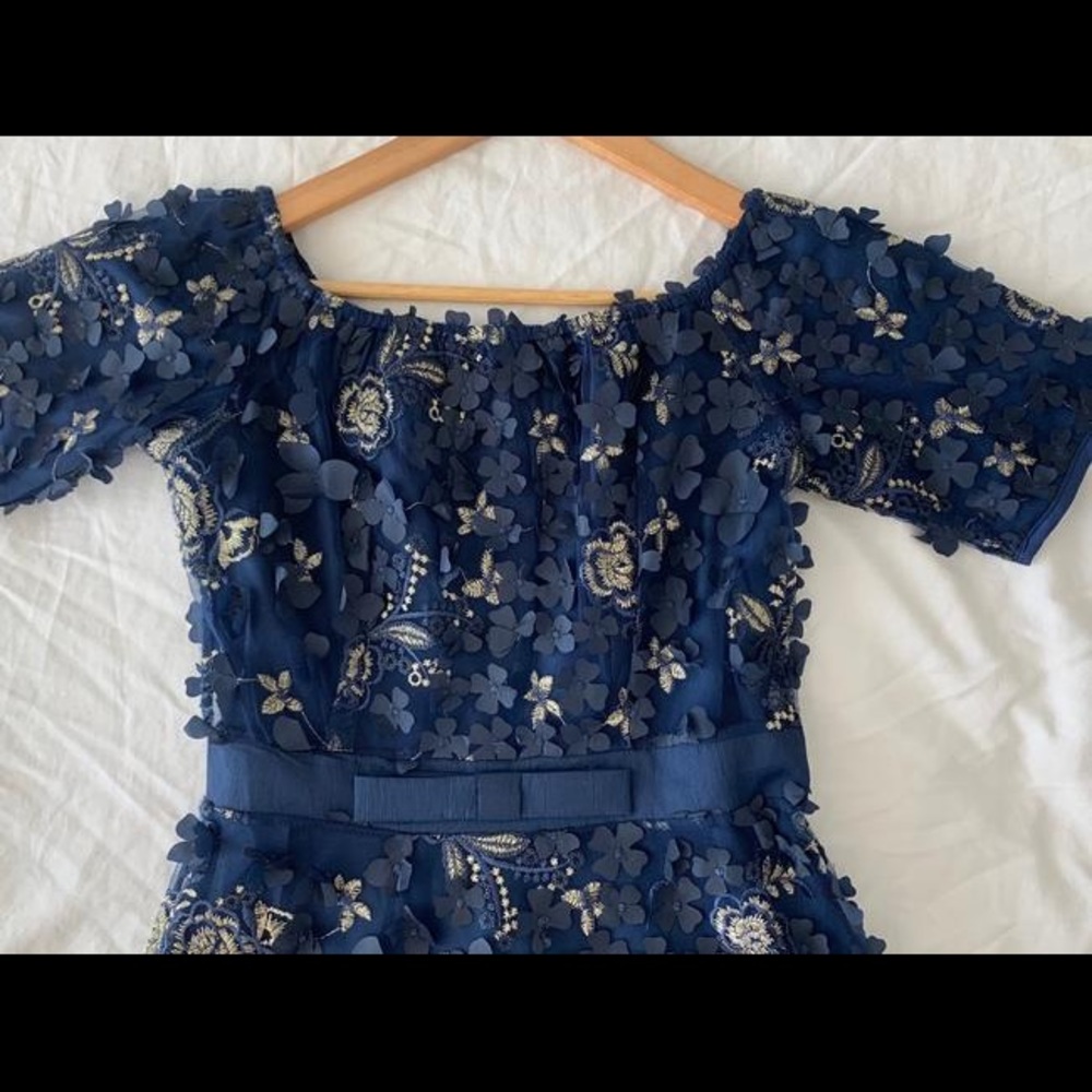 Navy and Gold Party Dress / NWT